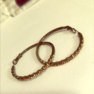 Hoop stone earring